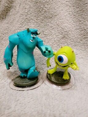 (LOT OF 2) DISNEY INFINITY MONSTERS INC. MIKE WAZOWSKI & SULLY